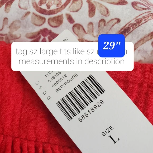 Anthropologie faux button down mini skirt, 29", red - Picture 7 of 10